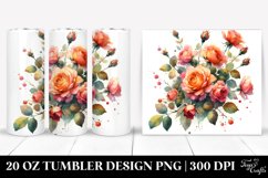 Vibrant Orange Roses Glossy Petals | 20 oz Tumbler Product Image 1