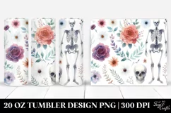Simple Watercolor Skeleton | 20 oz Tumbler Product Image 1