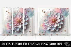 Pastel Dahlia, Transparent 20 Oz Tumbler Product Image 1