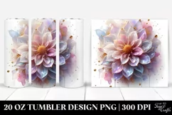 Pastel Dahlia, Transparent 20 Oz Tumbler Product Image 1