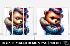 Cute Baby Bear Posed as Model, 20 Oz Tumbler Product Image 1