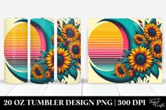 Vibrant Half Moon with Sunflowers | 20 oz Tumbler Product Image 1