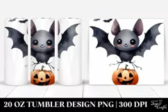 Funny Halloween Clipart with Party Hat 20 Oz Tumbler Product Image 1