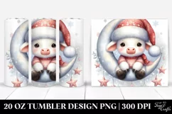 Winter Baby Cow Tumbler Design Product Image 1
