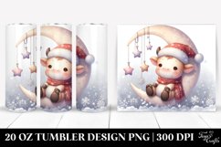 Winter Baby Cow Tumbler Design Product Image 1