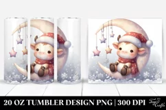 Winter Baby Cow Tumbler Design Product Image 1