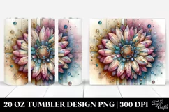 Stained Daisy Watercolor Tumbler Product Image 1
