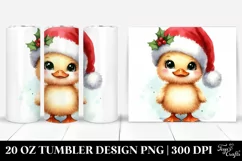 Expressive Baby Duck in Winter PNG Product Image 1