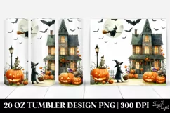 Simple Halloween Clipart with Scene 20 Oz Tumbler Product Image 1