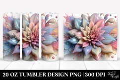 Abstract Glossy Dahlia , Transparent 20 Oz Tumbler Product Image 1