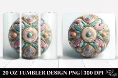 Colorful Pastel Ornament Clipart, Transparent 20 Oz Tumbler Product Image 1