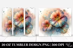 Abstract Shiny Nasturtium Clipart, Transparent 20 Oz Tumbler Product Image 1