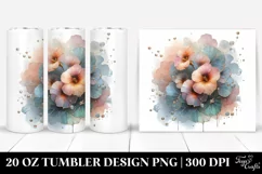 Abstract Shiny Nasturtium Clipart, Transparent 20 Oz Tumbler Product Image 1