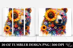 Vibrant Bear, Sunflower | 20 oz Tumbler Product Image 1