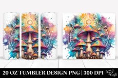 Vibrant Celestial Mushroom Clipart 20 Oz Tumbler Product Image 1