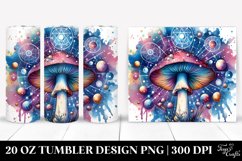 Vibrant Celestial Mushroom Clipart 20 Oz Tumbler Product Image 1