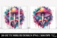 Vibrant Celestial Mushroom Clipart 20 Oz Tumbler Product Image 1