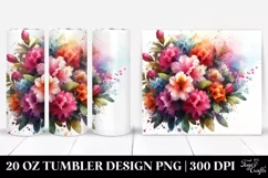 Vibrant Abstract Rhododendron | 20 Oz Tumbler Product Image 1