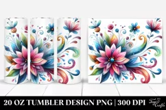 Colorful Whimsical Flower | 20 Oz Tumbler Product Image 1