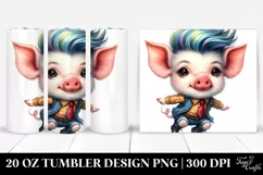 Cute Baby Pig Dressed | 20 oz Tumbler Product Image 1