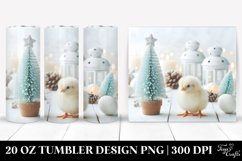 Cute Baby Chicken with Christmas Tree, Transparent 20 Oz Product Image 1