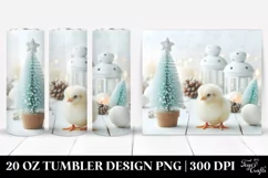 Cute Baby Chicken with Christmas Tree, Transparent 20 Oz Product Image 1