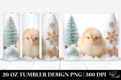 Cute Baby Chicken with Christmas Tree, Transparent 20 Oz Product Image 1