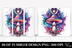 Vibrant Celestial Mushroom Clipart 20 Oz Tumbler Product Image 1