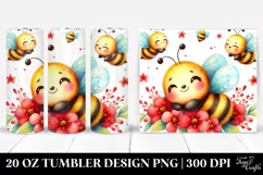 Colorful Sleeping Baby Bee | 20 Oz Tumbler Product Image 1