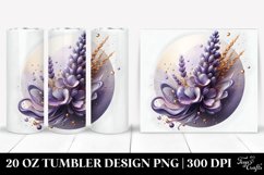 Glossy Lavender with Golden Insertions | 20 Oz Tumbler Product Image 1