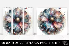Shiny Cosmos with Metalic Insertions | 20 Oz Tumbler Product Image 1