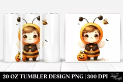 Cute Baby Bee Halloween PNG Product Image 1