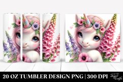 Sweet Baby Unicorn with Foxglove | 20 oz Tumbler Product Image 1