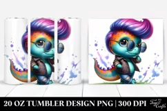 Cute Baby Dinosaur in Style PNG Product Image 1
