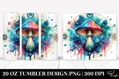 Vibrant Celestial Mushroom Clipart 20 Oz Tumbler Product Image 1