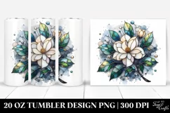 Stained Gardenia with Metalic Insertions | 20 Oz Tumbler Product Image 1