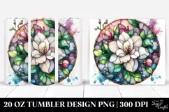 Stained Gardenia with Metalic Insertions | 20 Oz Tumbler Product Image 1