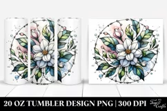 Stained Gardenia with Metalic Insertions | 20 Oz Tumbler Product Image 1