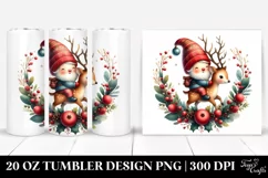 Cute Christmas Gnome and Deer PNG Product Image 1