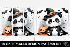Cute Baby Panda Halloween PNG Product Image 1