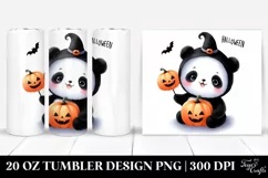 Cute Baby Panda Halloween PNG Product Image 1