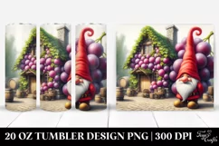 Gnome Red Hat House Clipart|20 oz Tumbler Product Image 1