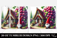 Gnome Red Hat House Clipart|20 oz Tumbler Product Image 1