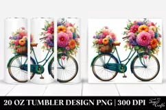 Vintage Bicycle Flowers Tumbler Product Image 1