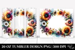 Abstract Sunflower Frame Tumbler Product Image 1
