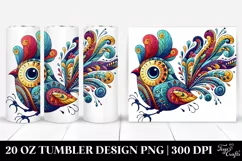 Colorful Whimsical Bird | 20 Oz Tumbler Product Image 1