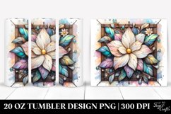 Abstract y Wooden Gardenia, Transparent 20 Oz Tumbler Product Image 1