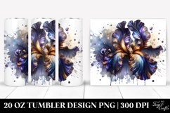 20 Oz Tumbler Sublimation | Shiny Iris Design Product Image 1
