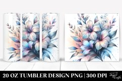 Shiny Lobelia Watercolor Tumbler Product Image 1