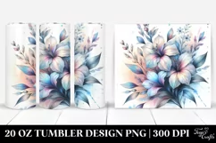 Shiny Lobelia Watercolor Tumbler Product Image 1